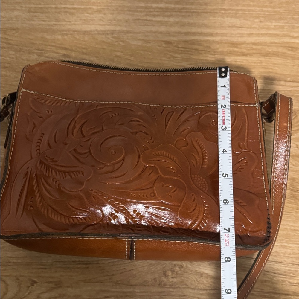 Patricia Nash Brown Tooled Leather Crossbody Bag - Picture 6 of 16